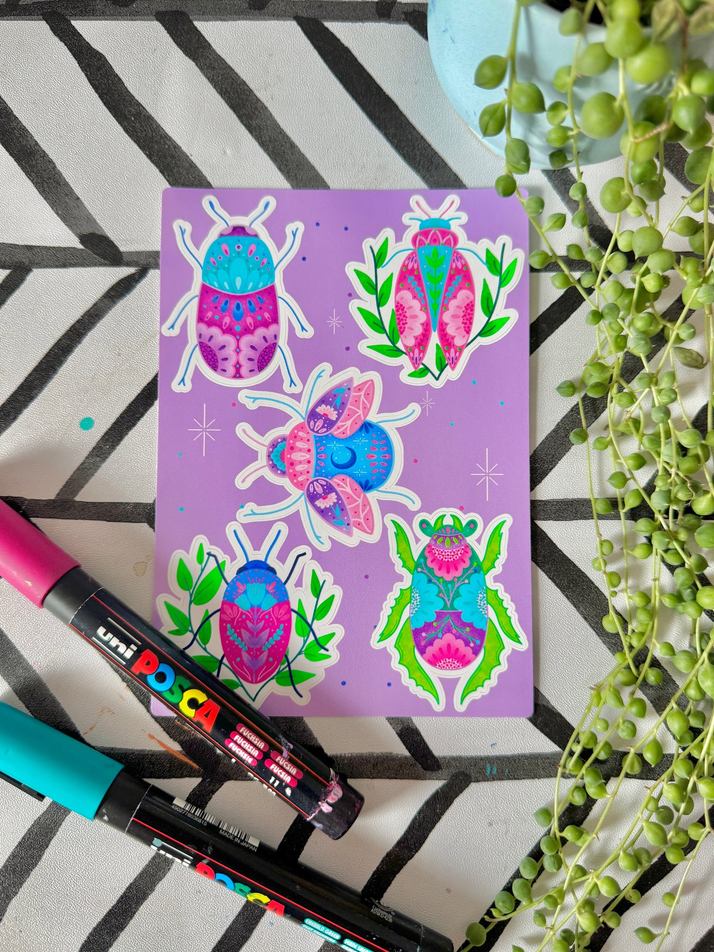 Bugs Collection A6 Sticker Sheet