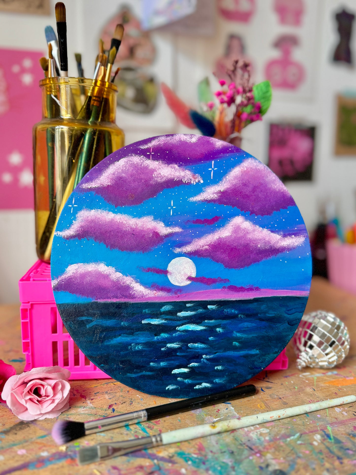 Lilac Skies Canvas Painting