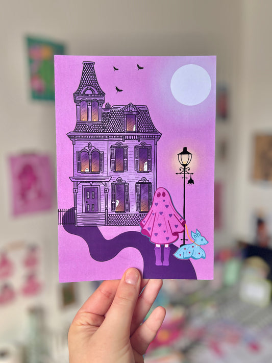 Haunted House A5 Print