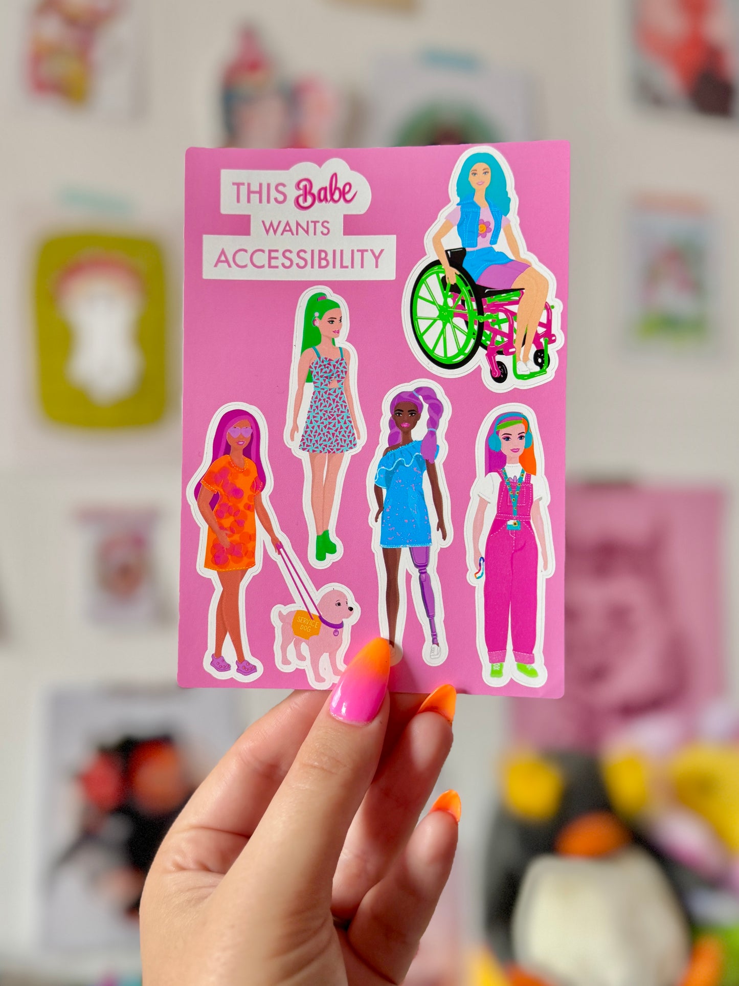 Disabled Babes A6 Sticker Sheet