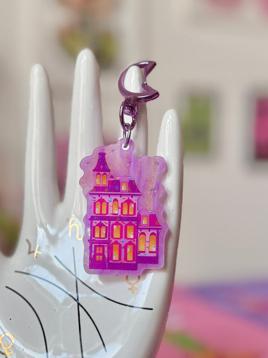 Haunted House Acrylic Keyring