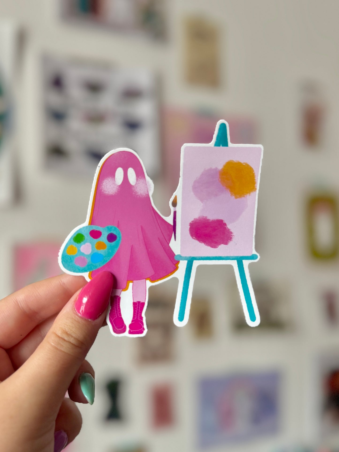 Arty Ghost Sticker