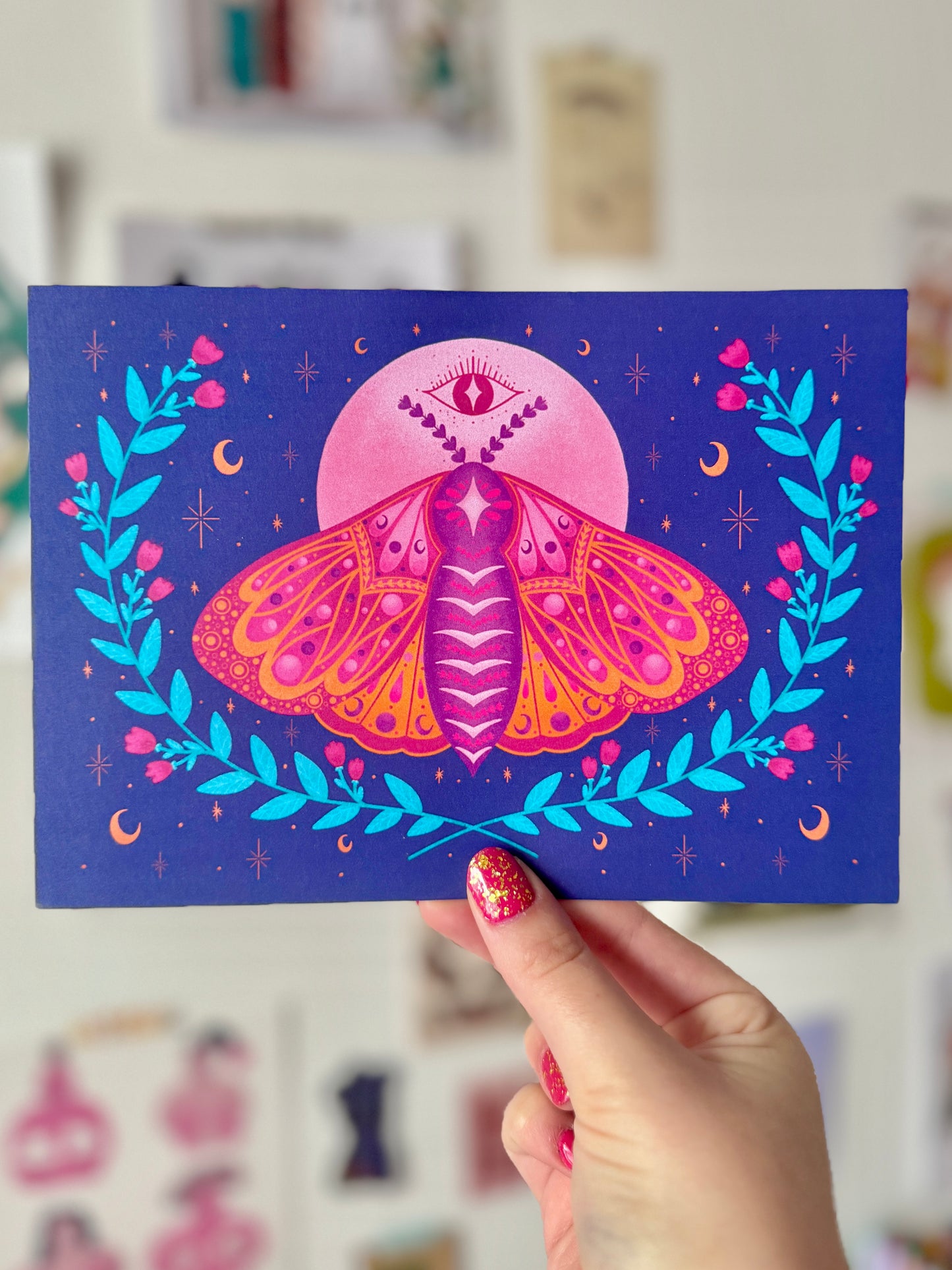 Moon Moth A5 Print