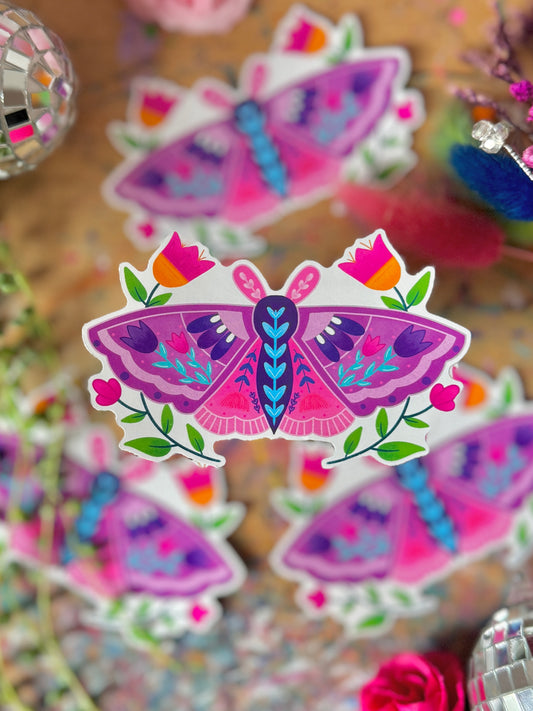 Lilac Moth Sticker