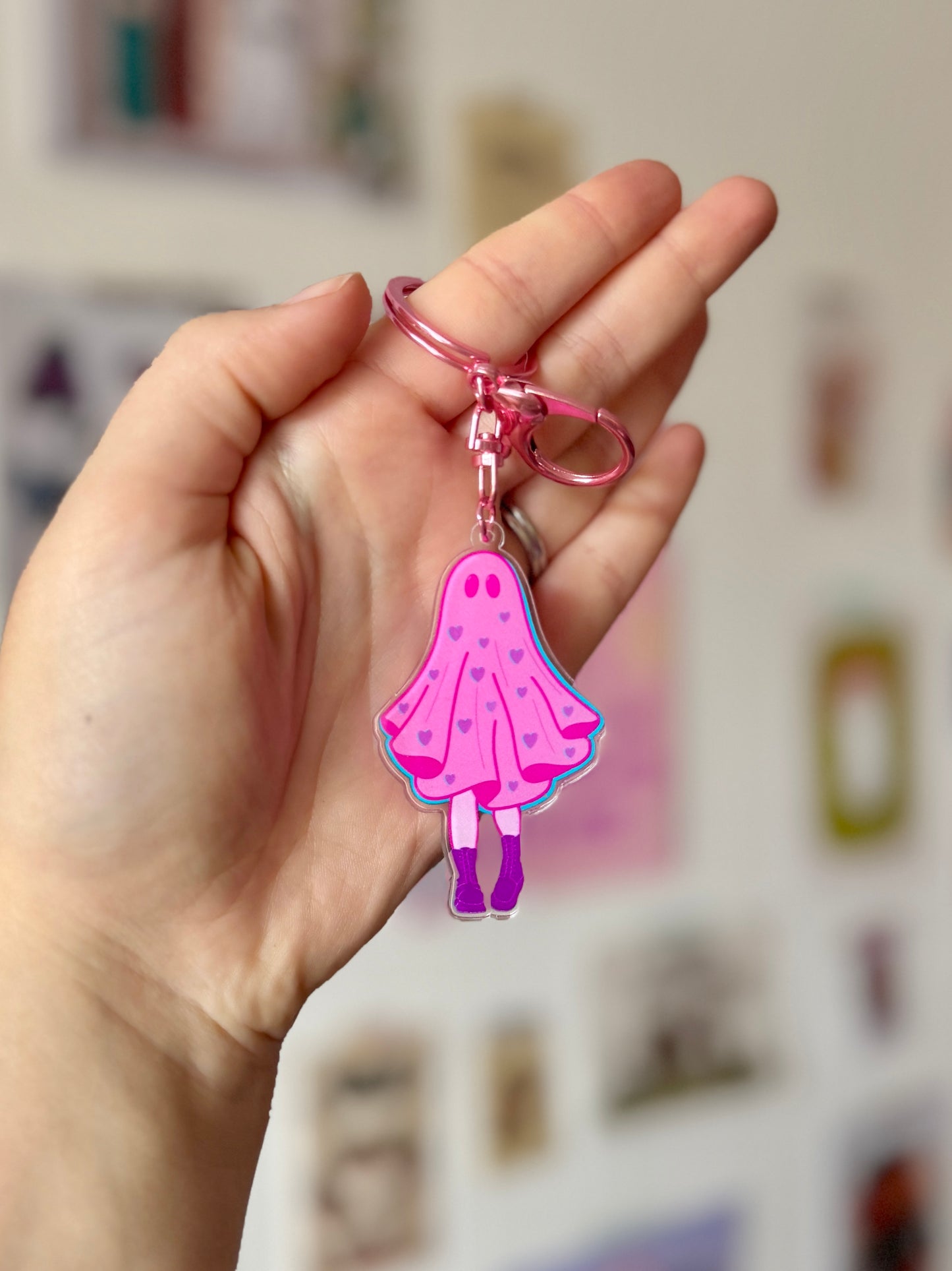 Ghost Girl Acrylic Keyring