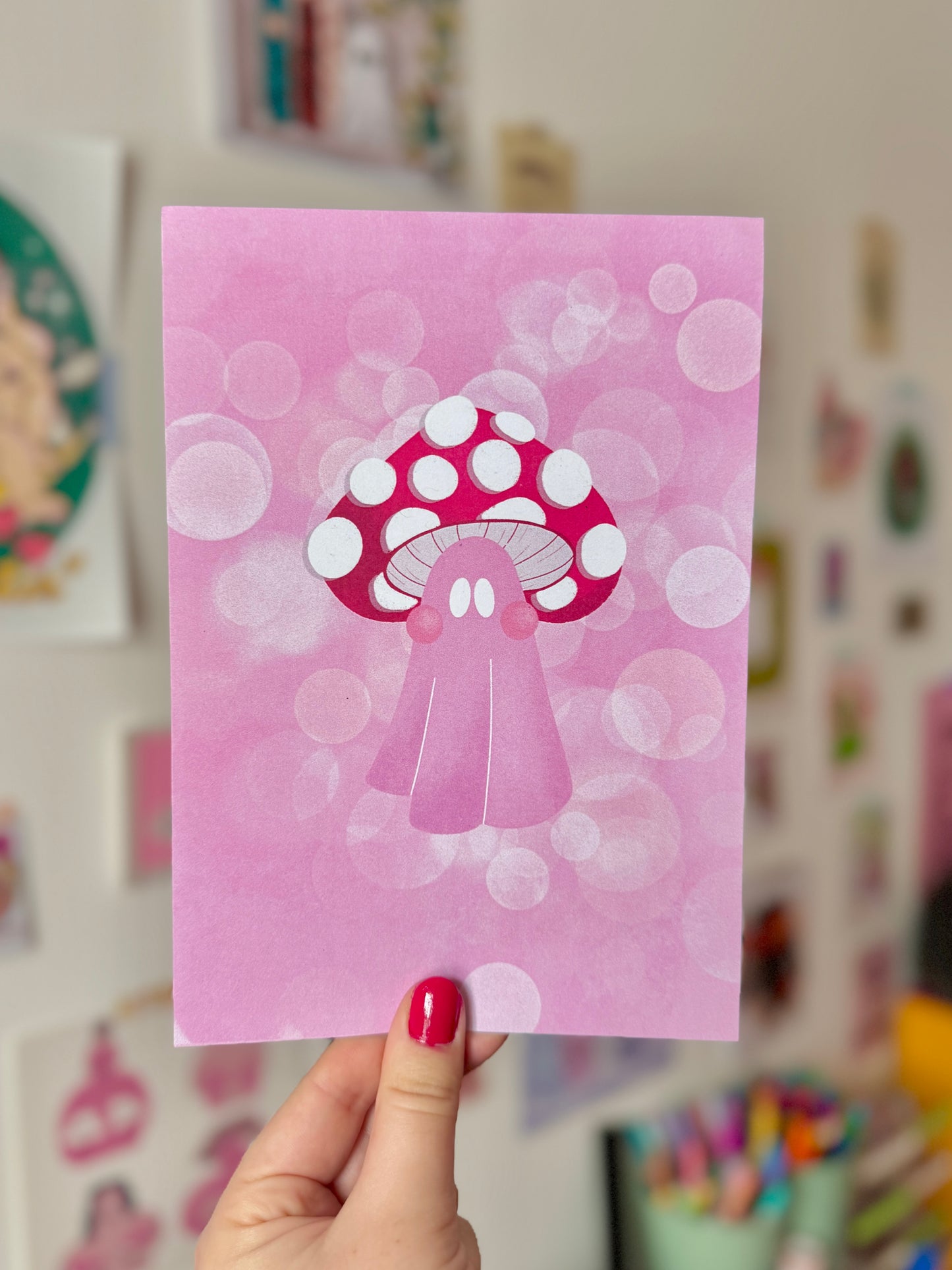 Mushroom Ghost A5 Print