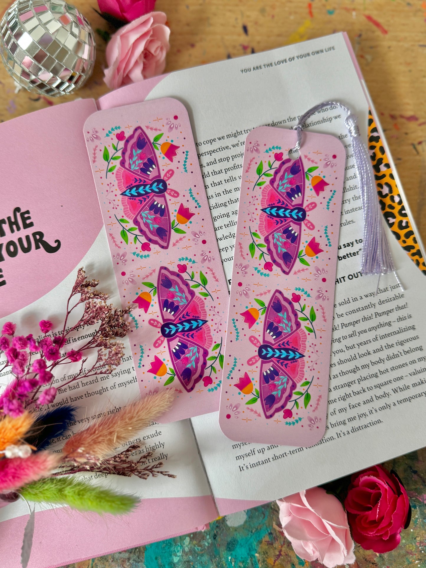 Lilac Moth Bookmark