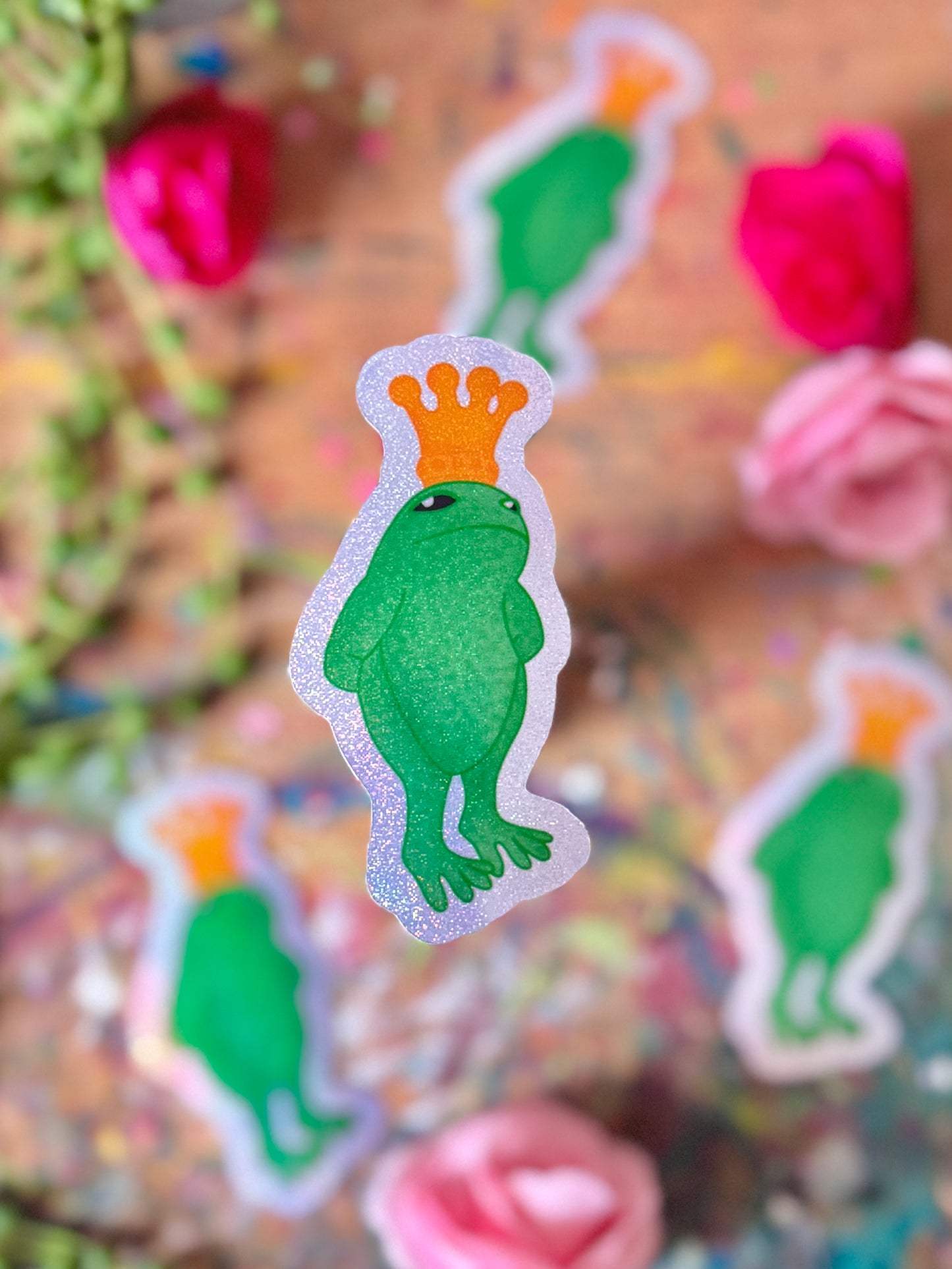 Frog King Holo Sticker