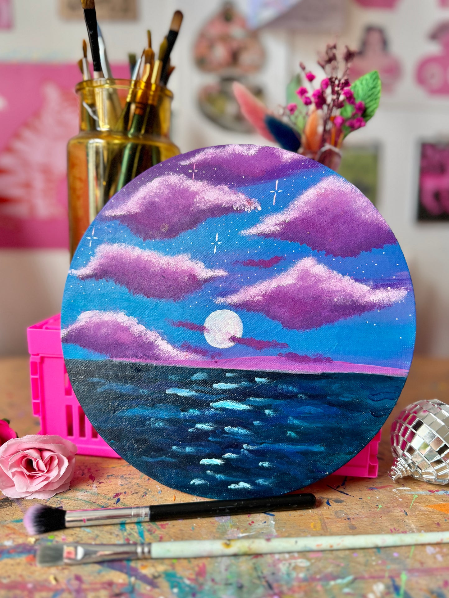 Lilac Skies Canvas Painting