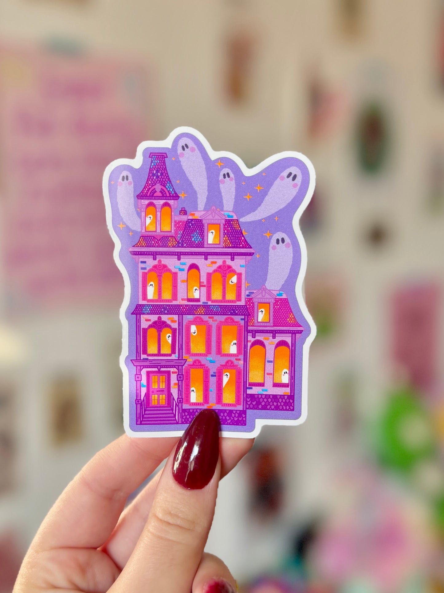 Haunted House Sticker