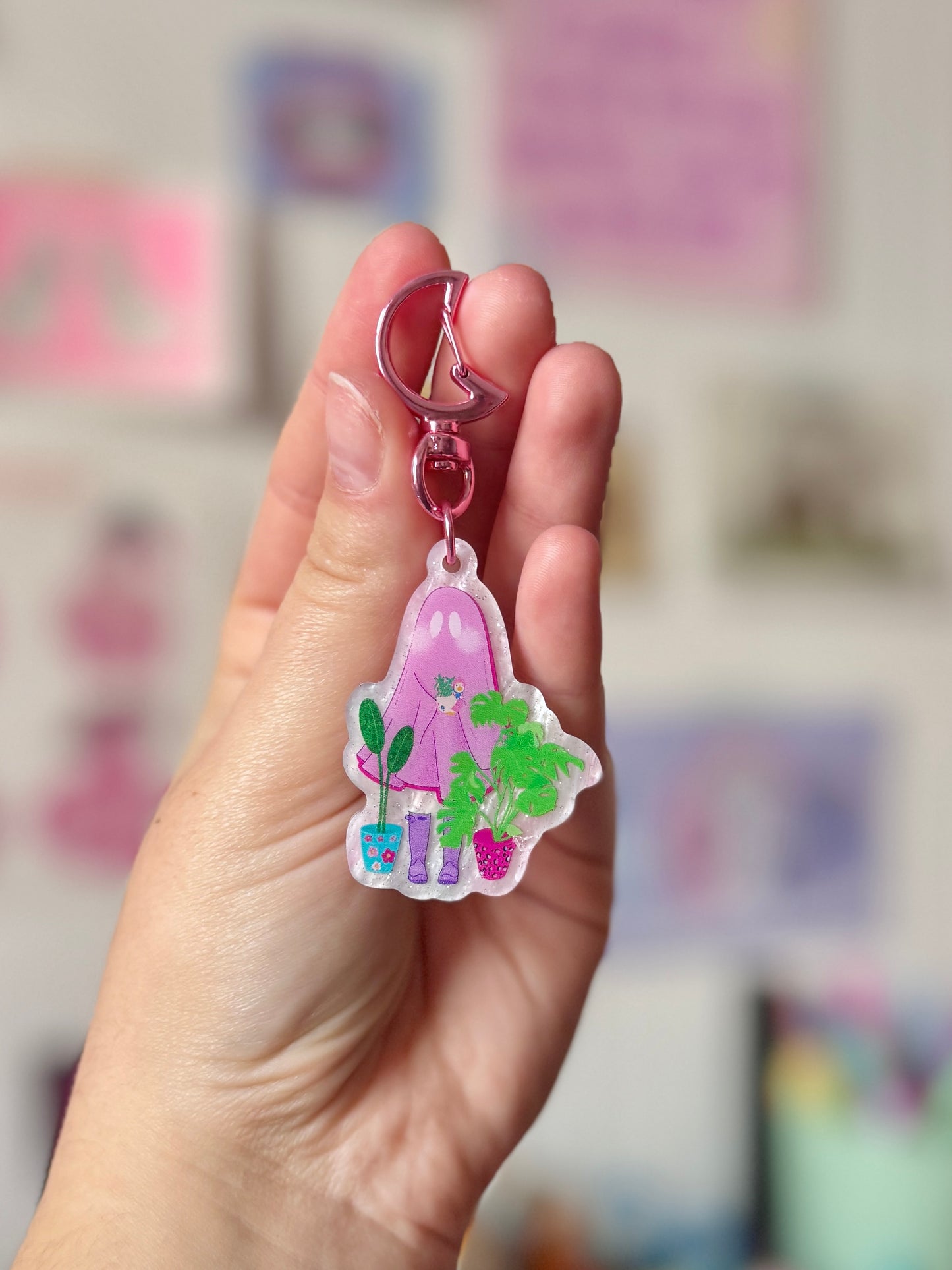 Plant Babe Acrylic Keyring