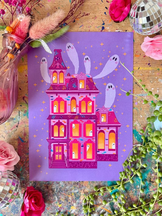 Haunted House A5 Print