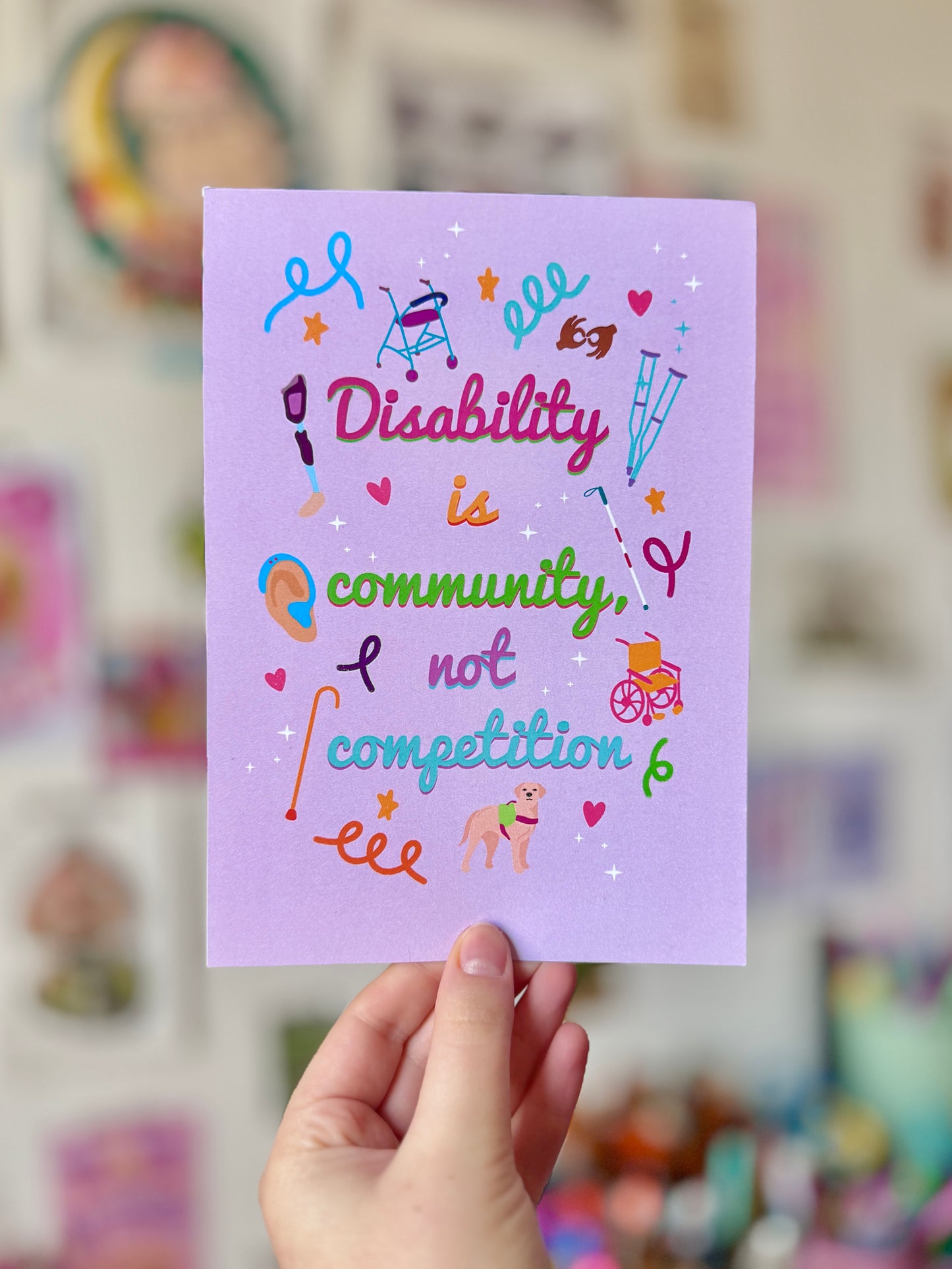 Disability is Community, Not Competition A5 Print