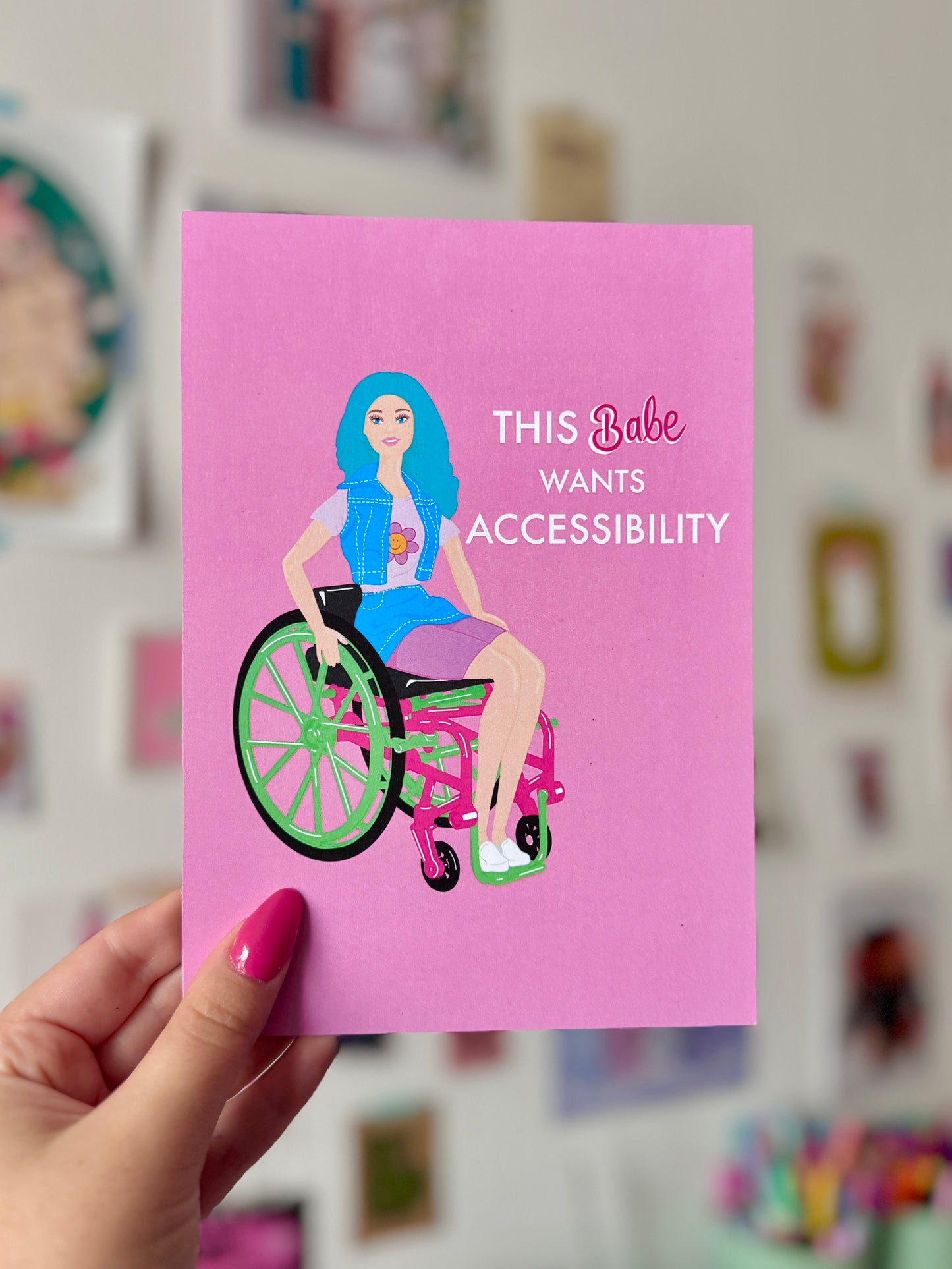 Wheelchair Babe A5 Print