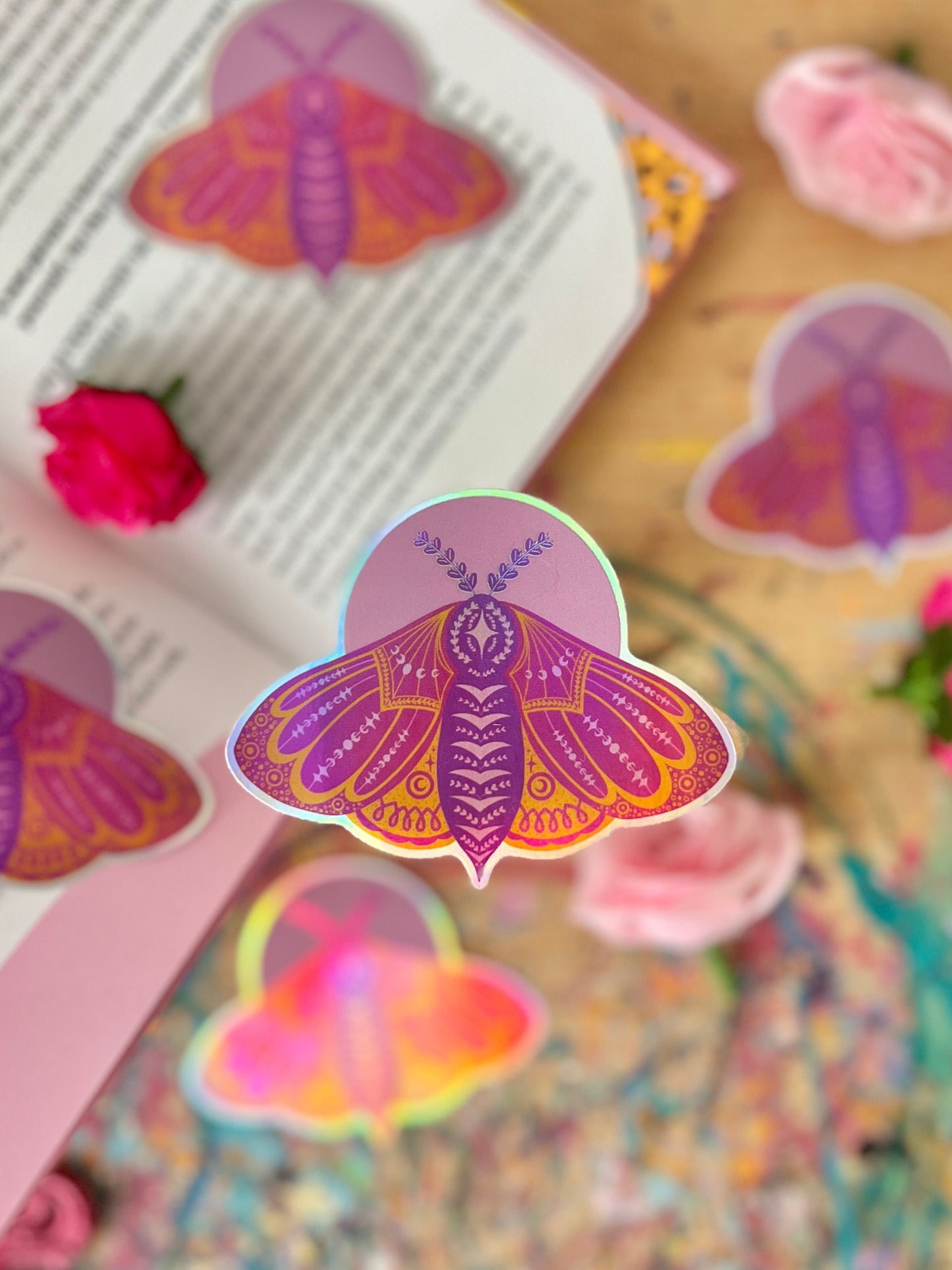 Moon Moth Holo Sticker