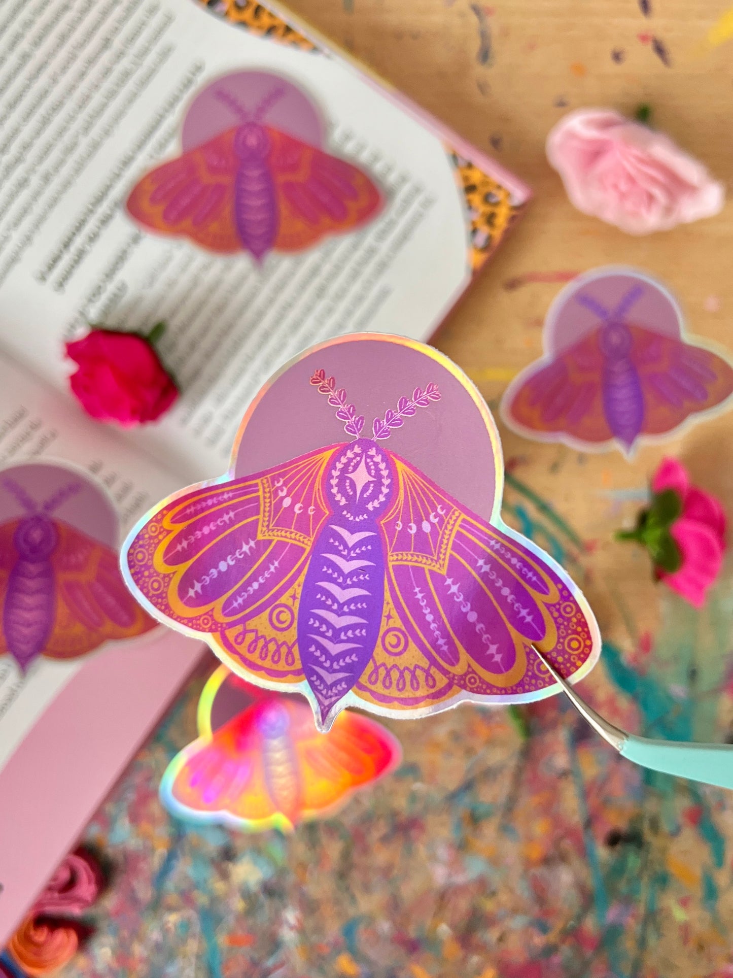 Moon Moth Holo Sticker